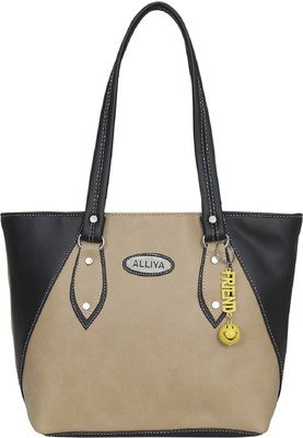 

Alliya Shoulder Bag(Black, Beige), Beige;black