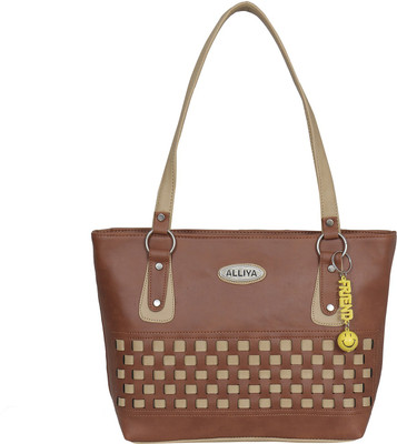 Alliya Shoulder Bag(Tan, Beige), Beige;tan