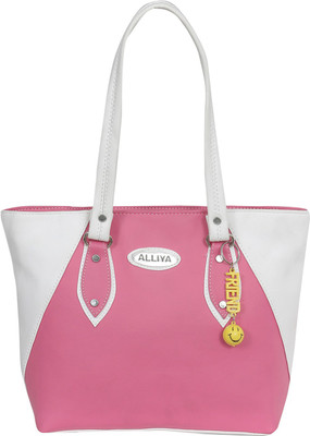 

Alliya Shoulder Bag(White, Pink), Pink;white