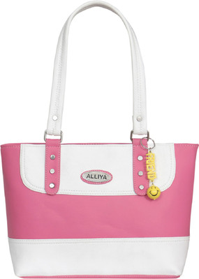 

Aliya Shoulder Bag(White, Pink), Pink;white