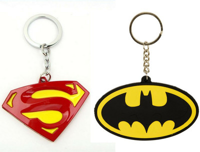 

Techitry Superman & Batman Combo of 2 Metal Key Chain