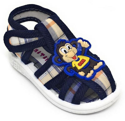 

TeeniTiny Boys & Girls Velcro Strappy Sandals(Dark Blue