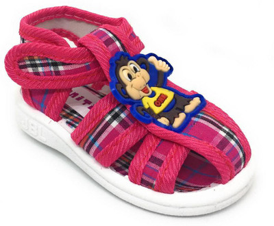 

TeeniTiny Boys & Girls Velcro Strappy Sandals(Pink