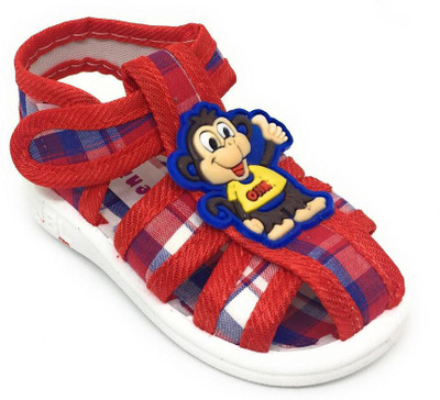 

TeeniTiny Boys & Girls Velcro Strappy Sandals(Red