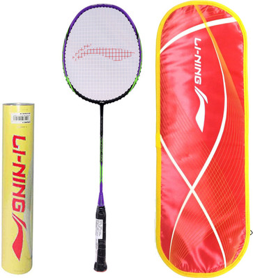 Li-Ning Professional Badminton Combo (US905 High Tension Graphite Badminton Racquet + Champion Pro Feather Shuttlecock, Pack of 12) Badminton Kit