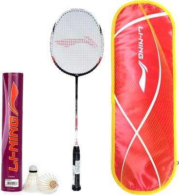 

Li-Ning Professional Badminton Combo (US909 High Tension Graphite Badminton Racquet + Champ Feather Shuttlecock, Pack of 12) Badminton Kit