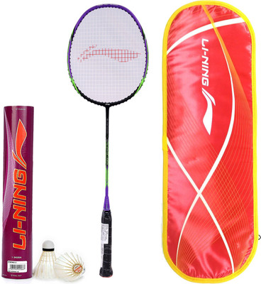 

Li-Ning Professional Badminton Combo (US905 High Tension Graphite Badminton Racquet + Champ Feather Shuttlecock, Pack of 12) Badminton Kit