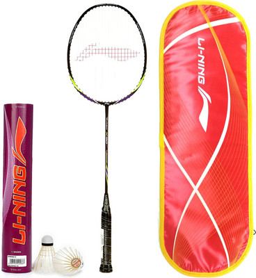

Li-Ning Professional Badminton Combo (Turbo X-90 Badminton Racquet, Black + Champ Feather Shuttlecock, Pack of 12) Badminton Kit