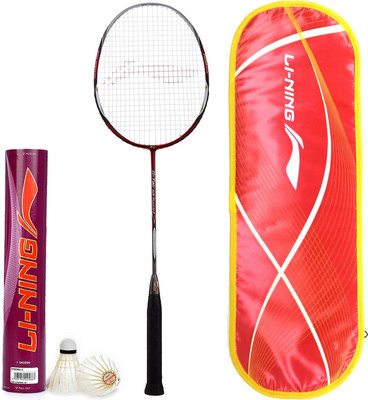

Li-Ning Professional Badminton Combo (G-Tek 88II Muscle Badminton Racquet + Champ Feather Shuttlecock, Pack of 12) Badminton Kit