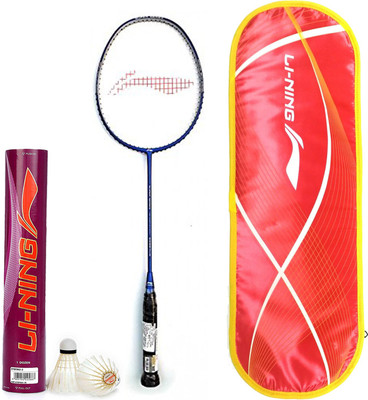 

Li-Ning Professional Badminton Combo (Super Series 99 Plus Badminton Racquet, Navy + Champ Feather Shuttlecock, Pack of 12) Badminton Kit
