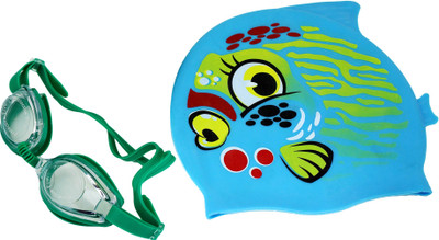 

Neska Moda Swimming Goggles,Silicon Cap Swimming Kit
