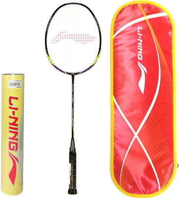

Li-Ning Professional Badminton Combo (Turbo X-90 Badminton Racquet, Black + Champion Pro Feather Shuttlecock, Pack of 12) Badminton Kit