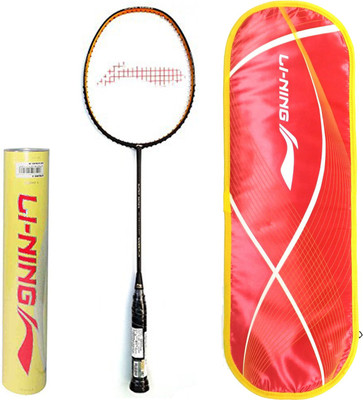 

Li-Ning Professional Badminton Combo (Super Series 99 Plus Badminton Racquet, Black + Champion Pro Feather Shuttlecock, Pack of 12) Badminton Kit
