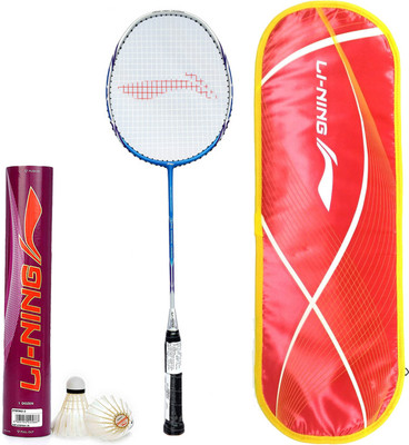 

Li-Ning Professional Badminton Combo (US900 High Tension Graphite Badminton Racquet + Champ Feather Shuttlecock, Pack of 12) Badminton Kit
