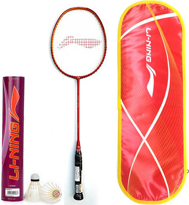 

Li-Ning Professional Badminton Combo (Super Series 99 Plus Badminton Racquet, Red + Champ Feather Shuttlecock, Pack of 12) Badminton Kit
