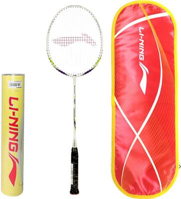 

Li-Ning Professional Badminton Combo (Turbo X-80 Badminton Racquet, White + Champion Pro Feather Shuttlecock, Pack of 12) Badminton Kit