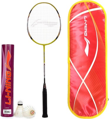 

Li-Ning Professional Badminton Combo (G-Tek 70II Carbon Fibre Badminton Racquet + Champ Feather Shuttlecock, Pack of 12) Badminton Kit