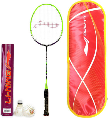

Li-Ning Professional Badminton Combo (Turbo X-80 Badminton Racquet, Green + Champ Feather Shuttlecock, Pack of 12) Badminton Kit