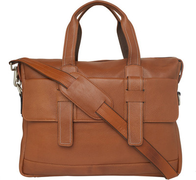 

Leatherworld 16 inch Laptop Messenger Bag(Tan)