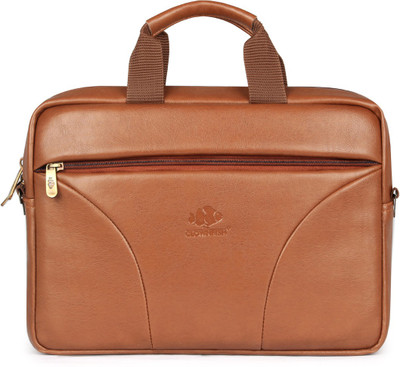 

The Clownfish 14 inch Laptop Messenger Bag(Brown), Caramel