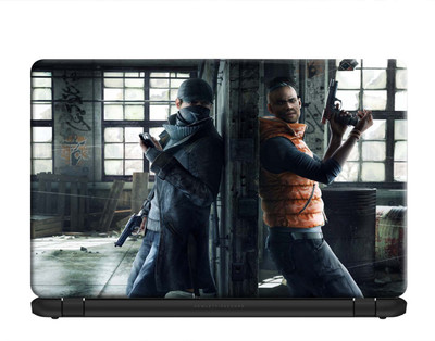100yellow Watch Dogs 2 Gaming Laptop Skins 15.6 Inch for Dell-Lenovo-HP-Acer PVC Vinyl Laptop Decal 15.6