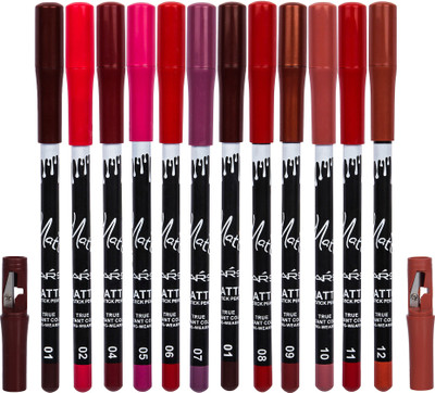 

Mars True Instant Color With sharpners Lipliners pack of 12(True color)
