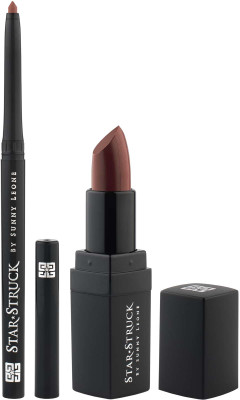 

Star Struck By Sunny Leone -Cinnamon, 2pc Lip Kit (Intense Matte Lip Color, Longwear Lip Liner)(Pack of 2)