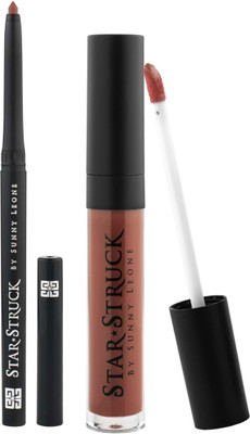 

Star Struck By Sunny Leone -Cinnamon, 2pc Lip Kit (Liquid Lip Color, Longwear Lip Liner)(Pack of 2)
