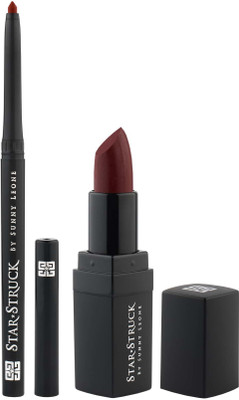

Star Struck By Sunny Leone -Starry Night, 2pc Lip Kit (Intense Matte Lip Color, Longwear Lip Liner)(Pack of 2)