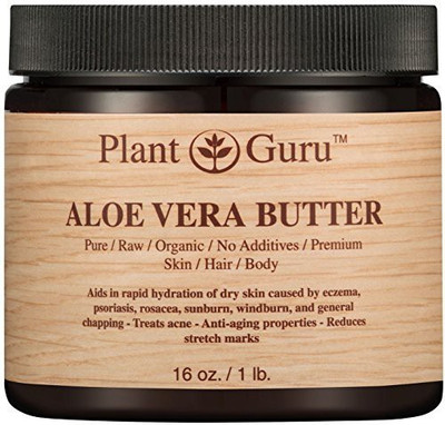 

Plant Guru Aloe Vera Body Butter 100% Pure Raw Fresh Natural Cold Pressed Skin Hair Nail Moisturizer Diy Creams Balms Lotions Soaps(473.18 ml)