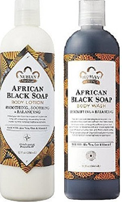 

Nubian Heritage African Black Soap Body Wash And Body Lotion(384.46 ml)