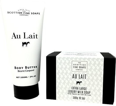 

Au Lait Scottish Fine Soaps Set, 1 Extra Large Luxury Milk Soap + 7Oz Body Butter(207.01 ml)