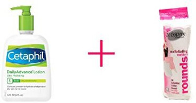 

Shell Products 2 Of Cetaphil Dailyadvance Ultra Hydrating Skin Lotion And Swisspers Exfoliating Cotton Rounds(429 ml)