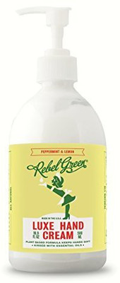 

Rebel Green Luxe Hand Cream Moisturizer Natural Hand Lotion With Shea Butter For Dry Hands Peppermint & Lemon Scented(473.18 ml)