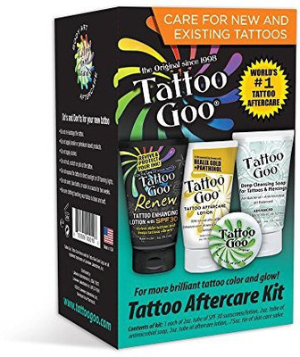 

Tattoo Goo Aftercare Kit Includes Soap New Formula Lotion Goo Renew(59.15 ml)