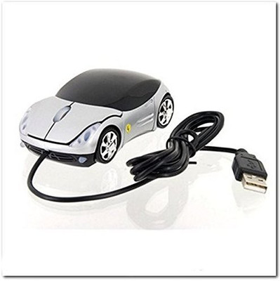 

Microware Wired Optical Mouse - For Windows (10 / 8 / 7 / XP / Vista) and Apple MAC (OS X +) - Porsche Shaped Mouse (Silver or White) Wired Optical Gaming Mouse(USB 2.0, SILVAR)