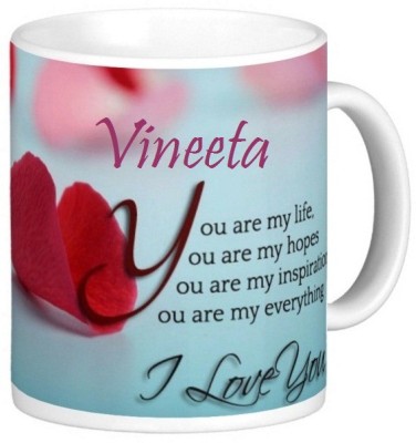 Exocticaa Vineeta Love S006 Ceramic Coffee Mug(325 ml)