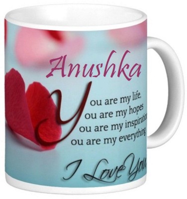 Exocticaa Anushka Love S006 Ceramic Coffee Mug(325 ml)