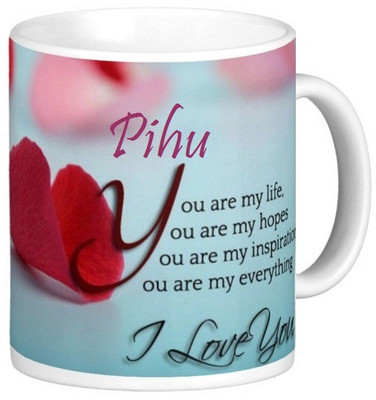 

Exoctic Silver Pihu Love Romantic Valentine Quotes 006 Ceramic Mug(330 ml), Multicolor