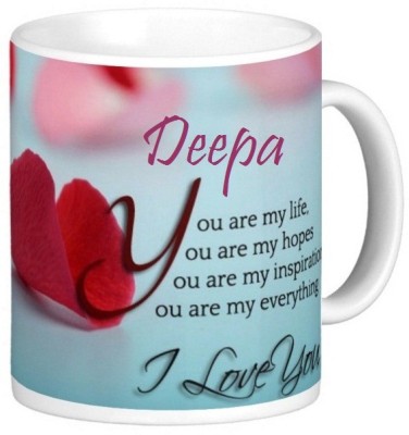 Exocticaa Deepa Love S006 Ceramic Coffee Mug(325 ml)