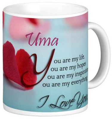 

Exoctic Silver Uma Love Romantic Valentine Quotes 006 Ceramic Mug(330 ml), Multicolor