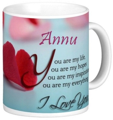 Nakshasutra Annu Love Message 06 Ceramic Coffee Mug(325 ml)