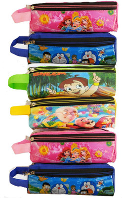 

Kieana Cartoon Printed / Pencil Pouch / Birthday Return Gift / School Pencil Box / Multicolor Art Plastic Pencil Boxes(Set of 4, Multicolor)