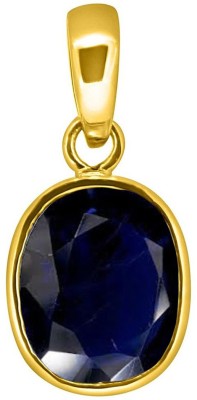 TEJVIJ AND SONS 11.25 Ratti neelam pendent panchdhatu with gold plated for men & women… Gold-plated Sapphire Metal Pendant