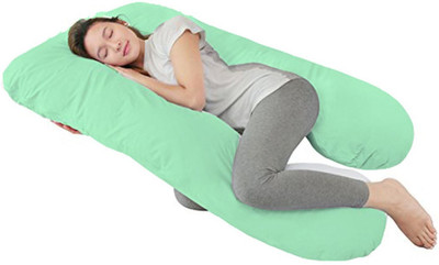 

JaipurLinen Solid Plain Pregnancy Pillow Pack of 1(Mint Green)