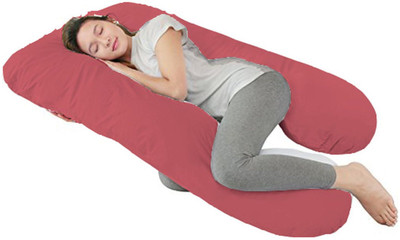 

JaipurLinen Solid Plain Pregnancy Pillow Pack of 1(Maroon)