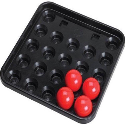 

Laxmi Ganesh Billiard SNOOKER PLASTIC TRAY FOR FULL SIZE WITH 4 RED BALL Billiard Ball(Pack of 1, Black, Red)