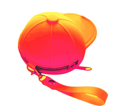 

Magnusdeal Baseball Cap Shape Silicone Purse Coin Purse(Orange)