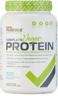 

GNC PUREDGE Complete Vegan Protein Powder Natural Vanilla Plant-Based Protein(2.38 pounds, Vanilla)