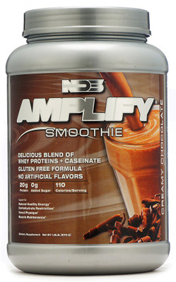 

GNC NDS Amplify Smoothie Creamy Chocolate Whey Protein(1.9 pounds, Chocolate)